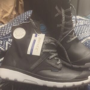 Palladium Black and Gray Men's Rain Boots